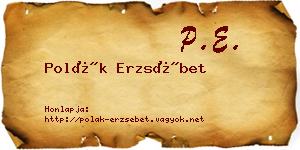 Polák Erzsébet névjegykártya